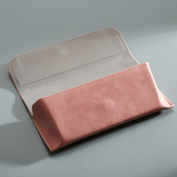 Grosir Pabrik Dompet Kecil Persegi Panjang Warna-warni Berlapis Minyak, Tempat Kacamata Kulit Keras Magnetik, Dapat Dicetak