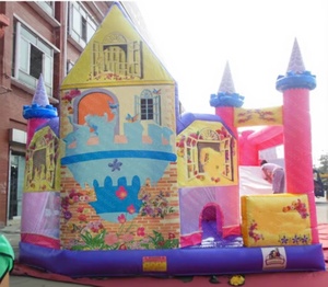 Château <span class=keywords><strong>gonflable</strong></span> de <span class=keywords><strong>princesse</strong></span> de haute qualité pour <span class=keywords><strong>jeux</strong></span> d'intérieur, en PVC commercial rose, avec installation facile pour les enfants - Product Image 1
