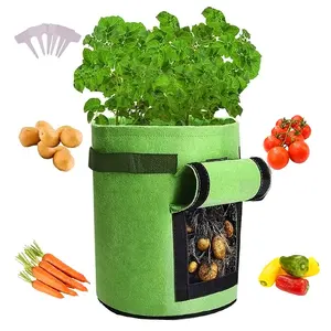 Gratis Monster 5 7 10 15 25 30 100 Gallon Vilt Pot Aardappeluienzaadplanter Plant Kweekzak Stof Kweekzakken