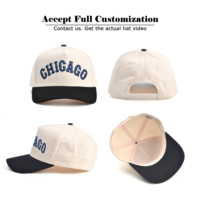 Casquettes de golf bicolores personnalisées avec logo brodé, casquettes de baseball à 5 panneaux, casquettes de baseball structurées pour hommes
