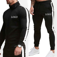 Abbigliamento sportivo da uomo personalizzato stampa da Jogging tuta Casual Unisex Set da 2 pezzi tute da ginnastica tuta da Jogging bianca nera