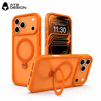 Coque de protection antichoc ATB de haute qualité avec support pour iPhone 18 17 Pro Max, compatible avec la recharge sans fil et magnétique