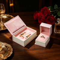 Boîtes à bijoux de luxe personnalisées avec boîte à bague, collier, boucles d'oreilles, boîte cadeau en velours, emballage de bijoux en gros, ensemble cadeau