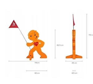 Señal de advertencia de seguridad para niños TB42 Barrera de tráfico Productos de advertencia de alerta de tráfico de PE Riego de arena o aumento de peso de agua - Product Image 4