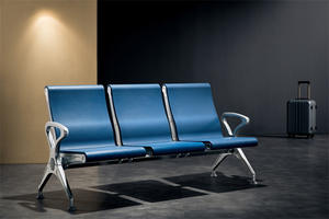Chaise d'attente personnalisable Foshan 3 4 5 places en cuir PU pour hôpital, clinique, aéroport, clinique publique, bureau, clinique ferroviaire - Product Image 2