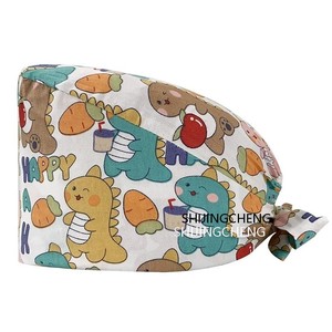 หมวกผ้าฝ้ายแบบใหม่สำหรับแพทย์และพยาบาล  หมวกผ่าตัด  หมวกสครับแบบสั่งทำได้ - Product Image 2