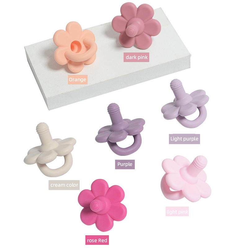 2022 оптовая продажа, силиконовый прорезыватель, не содержит Бисфенол А, Детская жевательная игрушка, пищевой силикон в форме цветка, силиконовая детская соска