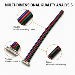 Arnés de Cableado de Cobre Multicolor Personalizado, Terminales Soldados con Precisión, Blindaje Resistente al Calor para Computadora y Motocicleta - Product Image 2
