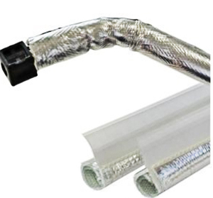 Funda de gestión de cables de fibra de vidrio con escudo reflectante de calor <span class=keywords><strong>trenzado</strong></span> de <span class=keywords><strong>aluminio</strong></span> de cierre automático - Product Image 6