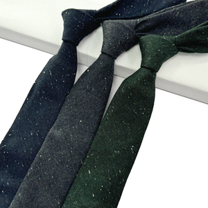 <span class=keywords><strong>Cravate</strong></span> en <span class=keywords><strong>laine</strong></span> tweed mouchetée vert foncé et noir, sur mesure, coupe slim, pour hommes d'affaires - Product Image 4