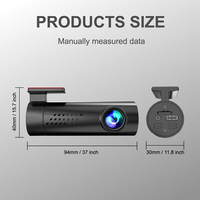 ADINKAM K903 Caméra d'enregistrement en boucle 4K double objectif 170 angle IPS écran tactile Vision nocturne WiFi GPS Garantie de 15 mois