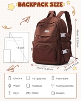 Grand sac à dos pour ordinateur portable pour étudiantes, collégiennes, lycéennes, sac à dos de voyage, sac à dos de jour