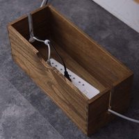 Boîte de gestion de câbles personnalisée Organisateur de câbles en bois Masquer les multiprises Prises électriques