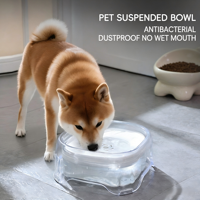Bol d'eau portable anti-fuite pour animaux de compagnie, grande capacité de 2000 ml, sans déversement, en PP, pour chiens et chats