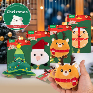 Venta al por mayor de juguetes de peluche para mascotas, juguetes de Navidad para gatos, divertidos juguetes para masticar, juegos de regalo de embalaje de Papá Noel, Kits de artesanía de Navidad con hierba gatera en el interior - Product Image 4