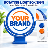 Panneau lumineux circulaire personnalisé avec logo, enseigne extérieure personnalisée pour entreprises, signalétique lumineuse LED ronde pour magasin