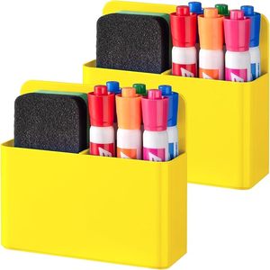 Caja de almacenamiento multifuncional promocional para oficina, bandeja de plástico magnética, gran oferta, pizarra blanca, borrador, marcador, reloj, calendario - Product Image 1