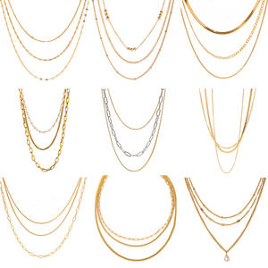 <span class=keywords><strong>JoJo</strong></span>, cadena de clavícula de tres capas para mujer, joyería de acero inoxidable, luz de lujo, gama alta, oro, transfronterizo, europeo, americano, de moda - Product Image 5