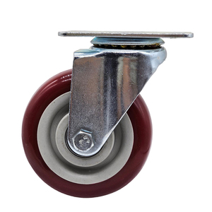 Drehbare Lenkrollen mit Oberplatten, 360° Rotation, 4 Zoll PVC/PP, Langlebig für Kleine Trolleys, Wagen, Möbel, Rollwagen, Werkbänke - Product Image 4