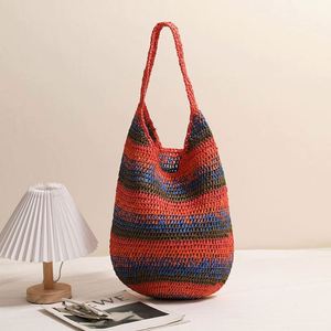 2025 Summer New Arrival Large Capacity Tote <b>Bag</b> Fashion Shoulder <b>Straw</b> <b>Bag</b> - Product Image 2