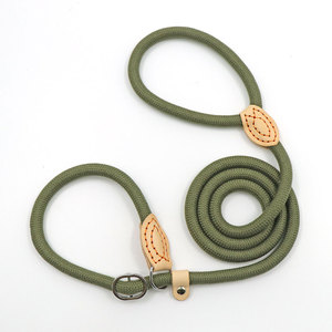 Juego de correas ecológicas para perros, herramienta de entrenamiento con cuero, poliéster, collares y correas de nailon resistentes personalizados para perros - Product Image 4