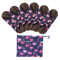 Serviettes menstruelles en charbon de bambou réutilisables Serviettes hygiéniques lavables pour femmes Serviettes menstruelles pour femmes