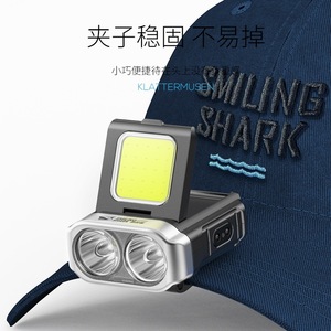 ไฟฉายคาดศีรษะแบบชาร์จได้ Smiling Shark พร้อมเซ็นเซอร์ตรวจจับแสง ไฟสีแดงไล่ยุง สำหรับตกปลาตอนกลางคืน - Product Image 1