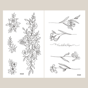 สติกเกอร์รอย<span class=keywords><strong>สัก</strong></span>ชั่วคราว<span class=keywords><strong>สี</strong></span>ดำสดใสขนาดเล็กลายสักชั่วคราวสำหรับใบหน้ารูปผีเสื้อกันน้ำดูหรูหรา - Product Image 3