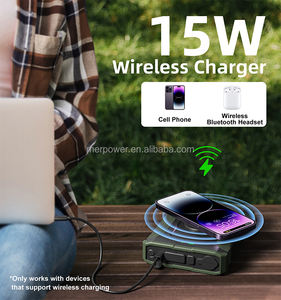 Banque d'alimentation portable extérieure haute capacité 60000mah 192Wh avec prise cigare 12V sortie 15W charge sans fil - Product Image 3