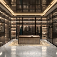 Armoire de chambre moderne multifonctionnelle en bois avec miroir et tiroirs de rangement pour la rénovation de meubles de maison, appartement familial, hôtel