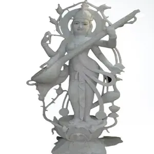 Statua di marmo di sarassati Mata lucidato marmo bianco di qualità Premium dal fornitore indiano