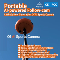 Cámara de Seguimiento de Fútbol BALLREC con IA, 4K HDR 1080p, Doble Lente Gran Angular de 180°, Resistente al Agua IPX4, Cámara Deportiva de Acción, Visión Nocturna, MicroSD