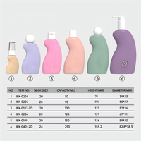 Bouteilles et pots cosmétiques en PET avec design de taille pour shampoing, crème, sérum et brume faciale, rechargeables avec pompe, fabriqués en Chine