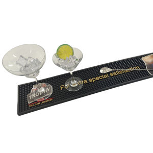 Branded Silicone PVC Pub Mat Rubber Bar Runner <b>Beer</b> Spill Pad Rail Mat Drip Tray Non Slip Service Mat <b>Table</b> Coaster Placemat Pad - Product Image 1