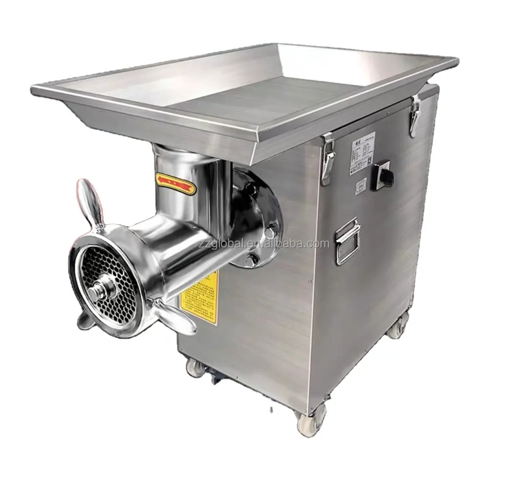Mesin pengolah daging penggunaan industri Global, mesin penggiling daging cincang segar blok besar memenuhi mesin pemotong