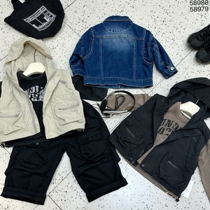 <span class=keywords><strong>Gilet</strong></span> en jean à capuche pour garçons, multi-poches zippées, utilitaire, imperméable, respirant, style safari compressé, imprimé 3D, col en V - Product Image 2