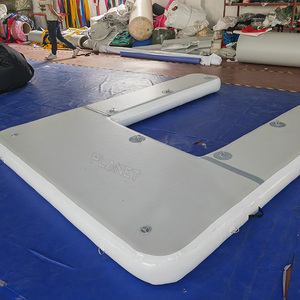 Ponton d'extérieur en forme de U Bateau à moteur Pont d'île flottante Plate-forme de quai gonflable Jet <span class=keywords><strong>Ski</strong></span> - Product Image 1