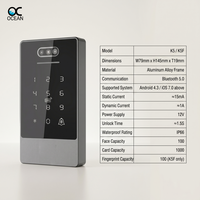 Contrôle d'accès par reconnaissance faciale K5F TTLOCK, reconnaissance faciale + empreinte digitale + carte + code + application mobile, 5 en 1, écran tactile, IP66 étanche, stockage cloud