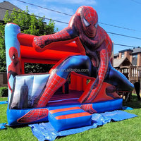 Château Gonflable Commercial Extérieur Héro Toile Amusant Spiderman Thème Super-Héros Araignée Bouncer