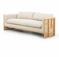 Meubles de maison chaise de loisirs fauteuil de café nordique fauteuil de canapé de salon en rotin en bois massif