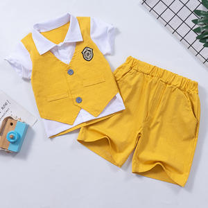 Nouvelle collection 2022 : Ensemble T-shirt et short à motif losanges pour garçons de 1 à 5 ans – Prix bas - Product Image 6