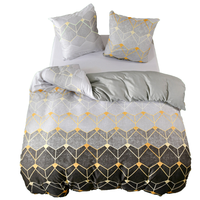 Meilleures ventes STARZ HOME, ensemble de literie personnalisé en coton 100% 300TC, broderie appliquée, toutes saisons, nouveau design moderne imprimé