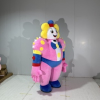 Vente directe d'usine Funtoys : Costume de mascotte gonflable en peluche de clown, poupée en peluche pour marque OEM