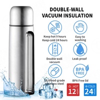 Microha — ensemble complet de Mate moderne, Thermos, Bombilla et brosse de nettoyage inclus, tout en acier inoxydable de qualité supérieure 18/8