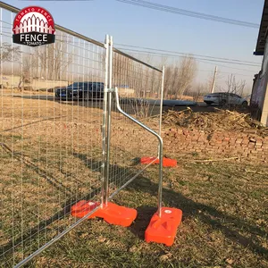 6x8FT Temporary Fencing With Clamp Galvanized Temporary Fence With Post Base Temporary Fence Stand