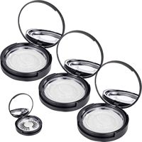 Boîte de rangement magnétique pour cils en plastique noir mat de grande capacité avec miroir, matériaux recyclés, cosmétique directement de l'usine