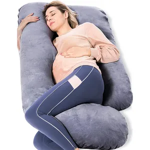 Morbido velluto Memory Foam Full Body maternità supporto per la pancia cuscini per la gravidanza per dormire