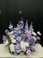 Bruidsboeket op maat, bloemstuk voor de gangpad, zijden kunstmatige rozen, bruidsbloemen voor de vloer, voor bruidsdecoratie