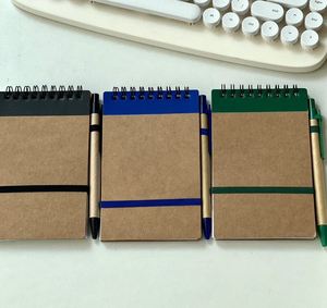 KE'mu Retro Cowhide Spiral Binding Customized <b>Notebook</b> With Horizontal Lines Gift for Students-Thickened Diary Book 80 Sheets - Product Image 4