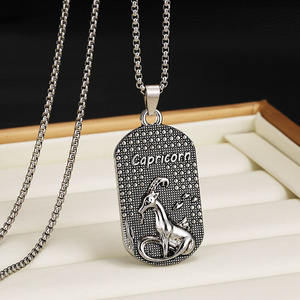Collar de Acero de Titanio con 12 Constelaciones, Cadena Clásica para Hombre y Mujer - Product Image 2